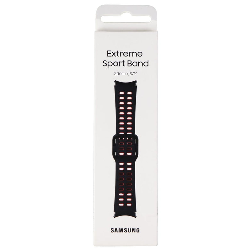 Samsung Extreme Sport Band for Galaxy Watch4 or Later - Black/Red 20mm S/M - Samsung - Simple Cell Shop, Free shipping from Maryland!