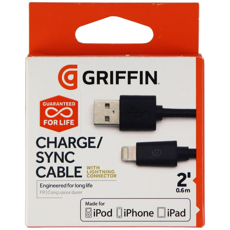 Griffin (2-Foot) USB Charge and Sync MFi Cable for iPhone/iPad/iPod - Black - Griffin - Simple Cell Shop, Free shipping from Maryland!