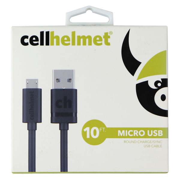 Cellhelmet Micro USB Charge/Sync Cable 10ft Round - Black - CellHelmet - Simple Cell Shop, Free shipping from Maryland!
