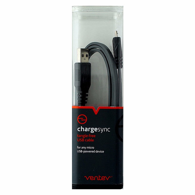 Ventev (572029) 3.3ft Chargesync Tangle Free Cable for Micro USB Devices - Gray - Ventev - Simple Cell Shop, Free shipping from Maryland!