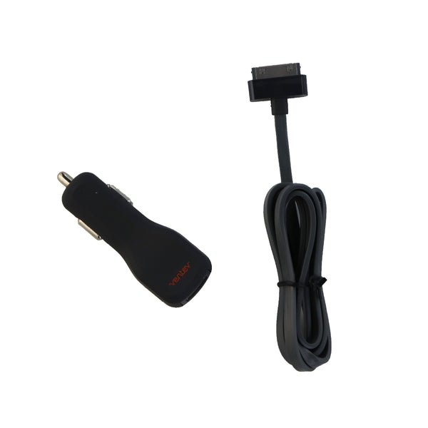 Ventev Dashport Dual Port Car Charger with Apple 30-Pin Cable - Matte Gray - Ventev - Simple Cell Shop, Free shipping from Maryland!
