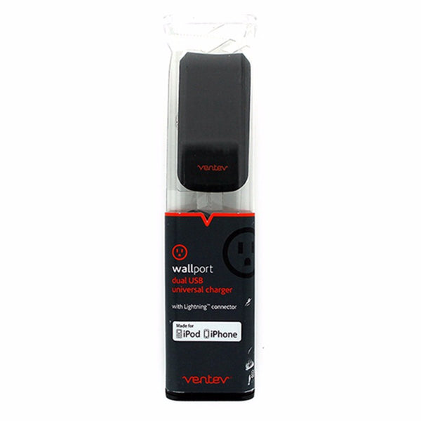 Ventev (572025)  Dual USB Wall Charger for iPhones - Black - Ventev - Simple Cell Shop, Free shipping from Maryland!