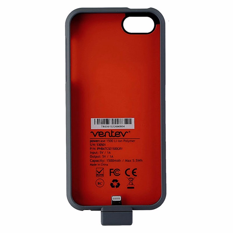 Ventev Powercase 1500 mAh Gray for iPhone 5/5S/SE - Gray - Ventev - Simple Cell Shop, Free shipping from Maryland!