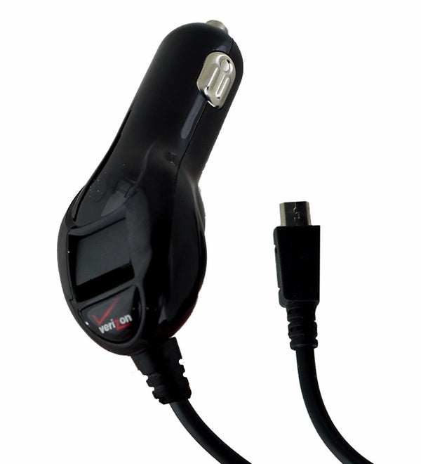 Verizon Wireless Car Charger with Micro-USB Connector + Extra USB - Black
