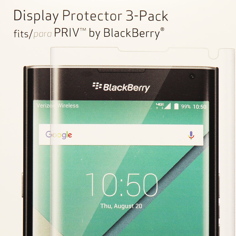 Verizon Display Protector 3 Pack Screen Protector for BlackBerry PRIV - Clear - Verizon - Simple Cell Shop, Free shipping from Maryland!