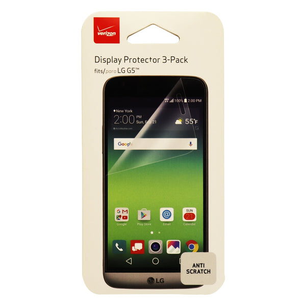 Verizon (3 Pack) of Anti-Scratch Screen Protectors for LG G5 Smartphones - Clear - Verizon - Simple Cell Shop, Free shipping from Maryland!