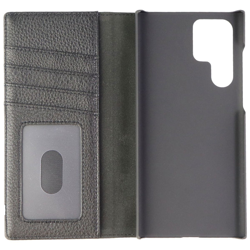 Case-Mate Genuine Leather Wallet Folio Case for Samsung Galaxy S22 Ultra - Black