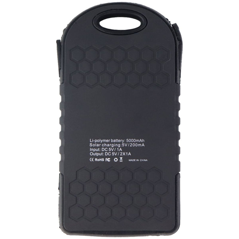 Solar Charging 5000mAh USB Power Bank Portable Charger - Matte Black - Unbranded - Simple Cell Shop, Free shipping from Maryland!