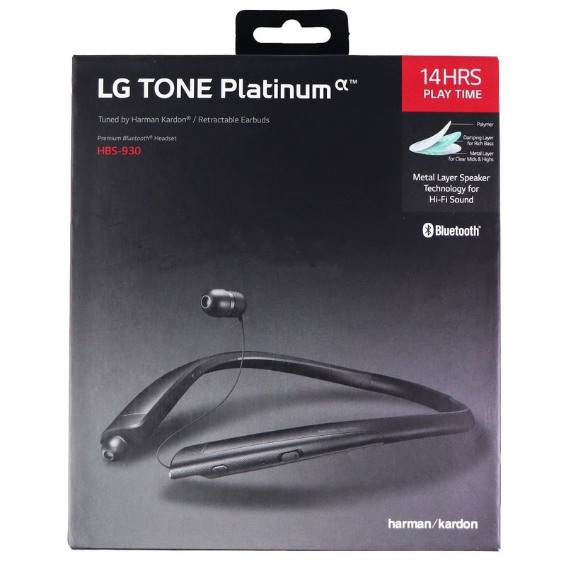 LG TONE Platinum (a) Premium Bluetooth Stereo Headset - Black (HBS-930) - LG - Simple Cell Shop, Free shipping from Maryland!