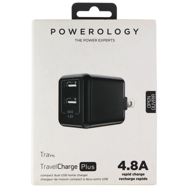 Powerology TravelCharge Plus Dual USB 4.8A Wall Charger - Black - Powerology - Simple Cell Shop, Free shipping from Maryland!