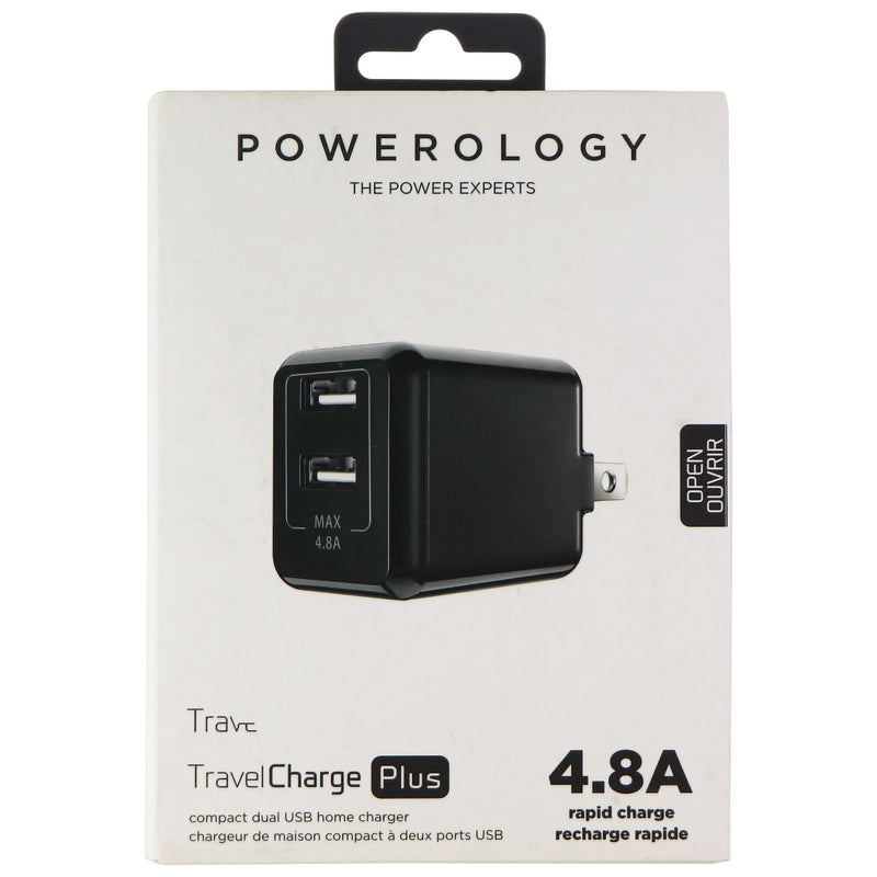 Powerology TravelCharge Plus Dual USB 4.8A Wall Charger - Black - Powerology - Simple Cell Shop, Free shipping from Maryland!