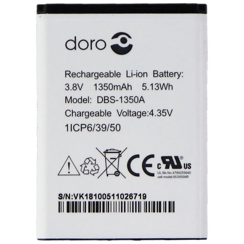 Doro OEM Rechargeable 3.8V 1350mAh Battery (DBS-1350A) White - Doro - Simple Cell Shop, Free shipping from Maryland!