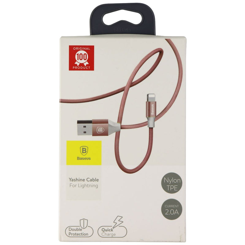 Baseus (3.3-ft/1m) Nylon TPE Shielded 8-Pin to USB Charge and Sync Cable - Pink - Baseus - Simple Cell Shop, Free shipping from Maryland!