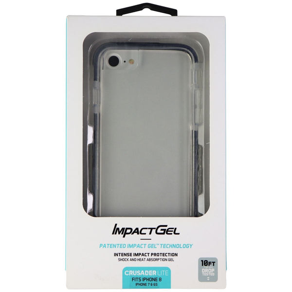 Impact Gel Crusader Lite Series Case for Apple iPhone 8/7/6s - Clear / Black - Impact Gel - Simple Cell Shop, Free shipping from Maryland!