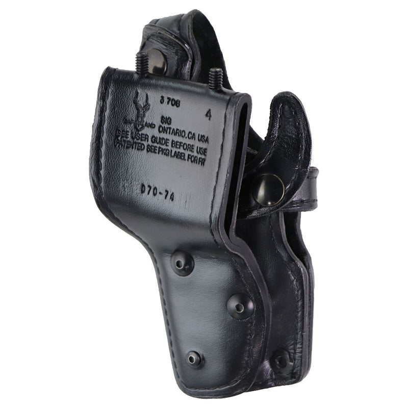 Safariland Right Hand Leather Gun Holster - Black / Sig (070-74) 3708 / 4 - Safariland - Simple Cell Shop, Free shipping from Maryland!