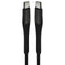 AmpSentrix (3-Foot) USB-C to USB-C Braided Fast Charge Cable - Black - AmpSentrix - Simple Cell Shop, Free shipping from Maryland!