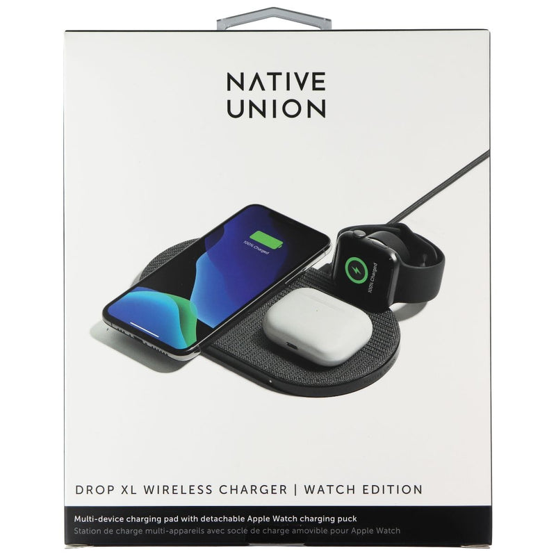 Native Union Drop XL Wireless Charger (Watch Edition) - Gray - DROP - Simple Cell Shop, Free shipping from Maryland!