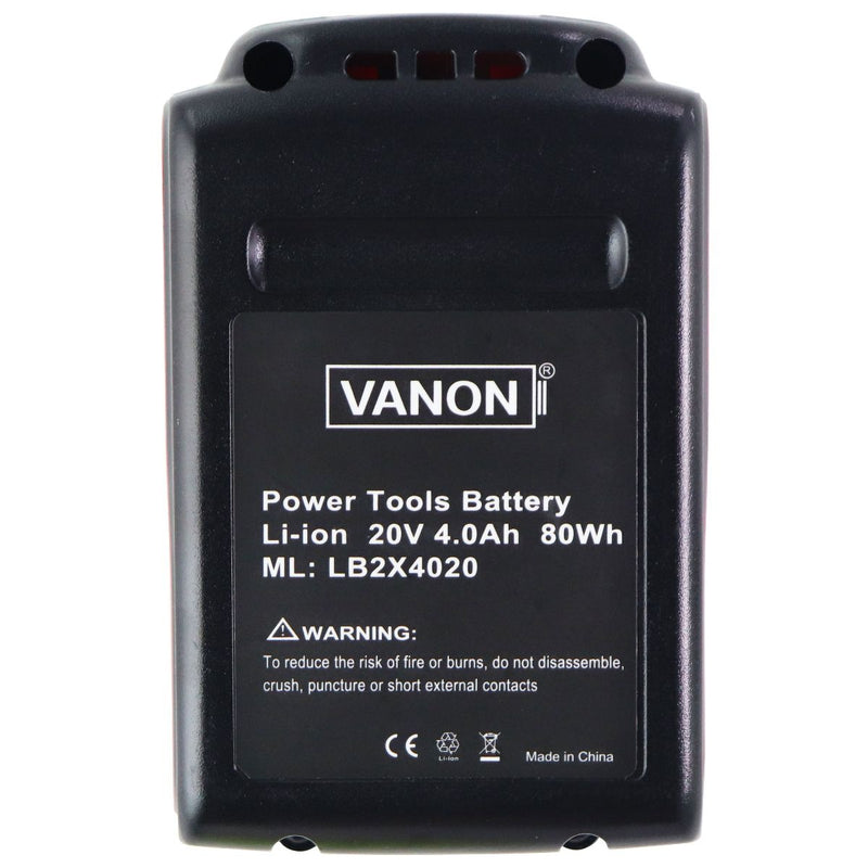 Vanon Replacement Power Tools Battery (LB2X4020) - 20V/4.0Ah Black - Vanon - Simple Cell Shop, Free shipping from Maryland!