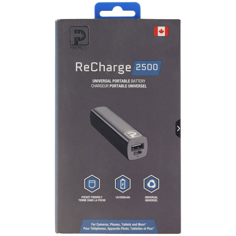 Powerology ReCharge 2,500mAh Universal Portable USB Battery - Black - Powerology - Simple Cell Shop, Free shipping from Maryland!