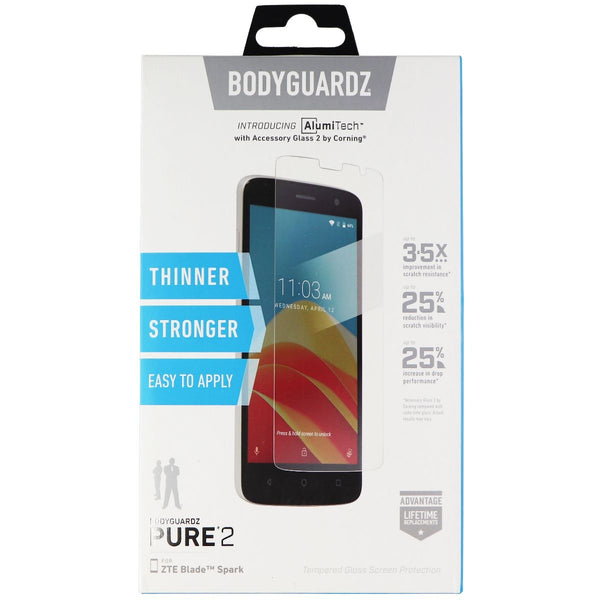 BodyGuardz Pure 2 Series Tempered Glass for ZTE Blade Spark - Clear - BODYGUARDZ - Simple Cell Shop, Free shipping from Maryland!