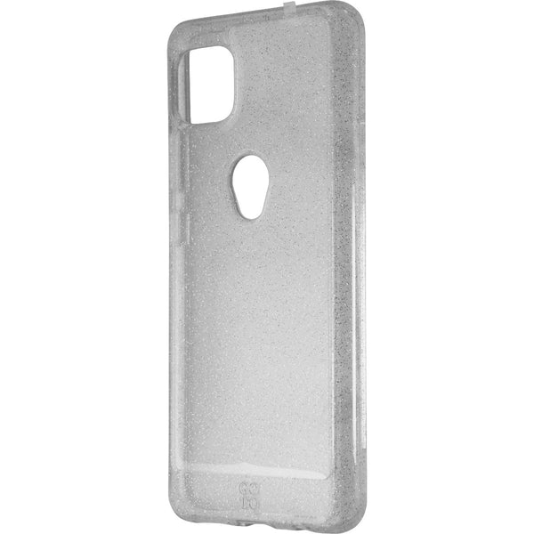 GoTo Flexible Gel Case for Motorola One 5G ACE Smartphone - Clear/Silver Glitter - GoTo - Simple Cell Shop, Free shipping from Maryland!