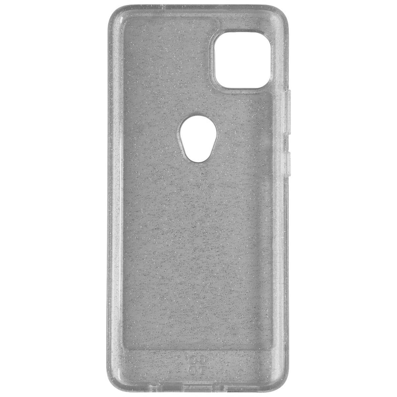 GoTo Flexible Gel Case for Motorola One 5G ACE Smartphone - Clear/Silver Glitter - GoTo - Simple Cell Shop, Free shipping from Maryland!