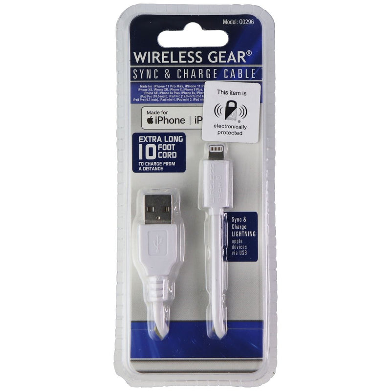 Wireless Gear (10-Ft) USB Charge and Sync Cable for iPhone & iPad - White - Wireless Gear - Simple Cell Shop, Free shipping from Maryland!