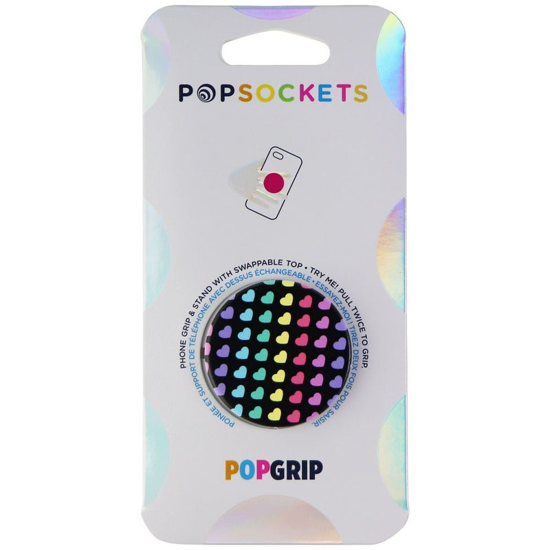 PopSockets: PopGrip Expanding Stand and Grip with Swappable Top - Rainbow Hearts