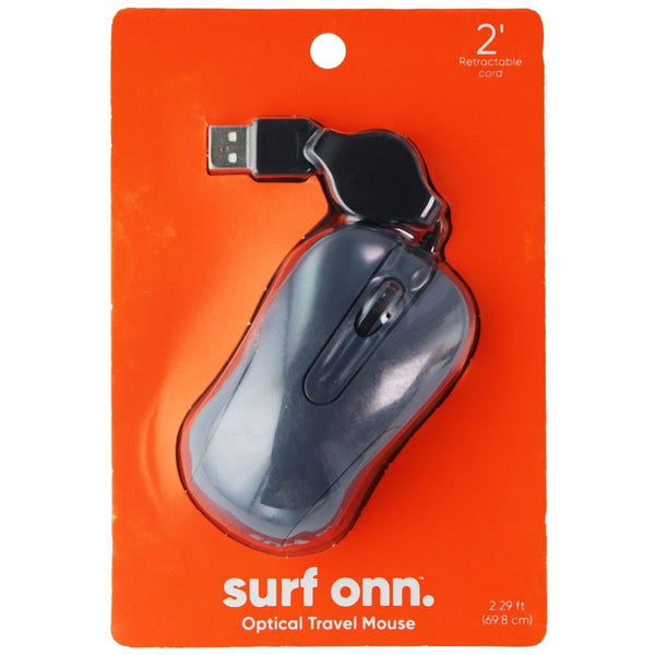 Surf Onn Optical Travel Mouse with Retractable 2-Ft USB Cable - Gray - Surf Onn - Simple Cell Shop, Free shipping from Maryland!
