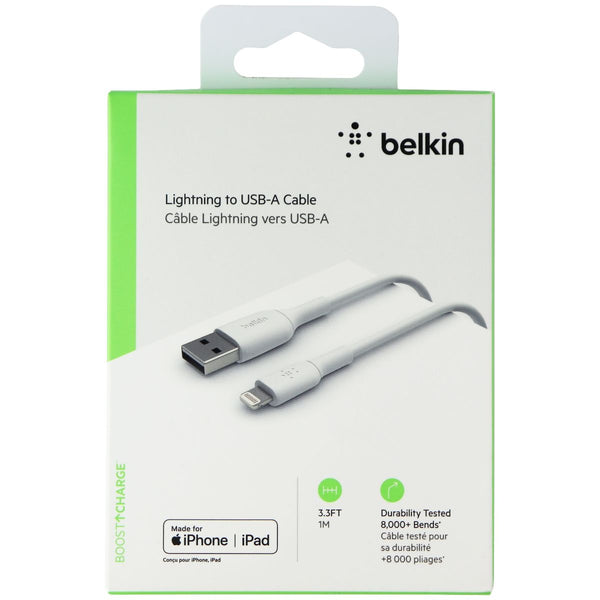 Belkin (3.3-Ft) Lightning 8-Pin to USB-A Charge/Sync Cable - White