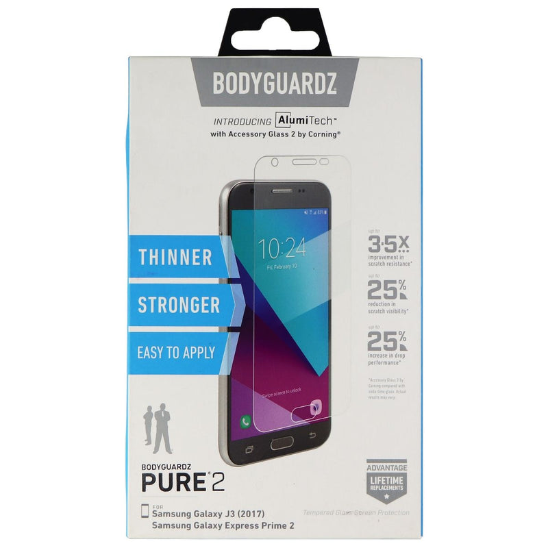 BodyGuardz Pure 2 Series Tempered Glass for Samsung Galaxy J3 (2017) - Clear - BODYGUARDZ - Simple Cell Shop, Free shipping from Maryland!