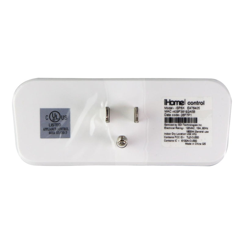 iHome WiFi Smart Plug (1-Pack) for use with Alexa, Google Assistant - White - iHome - Simple Cell Shop, Free shipping from Maryland!