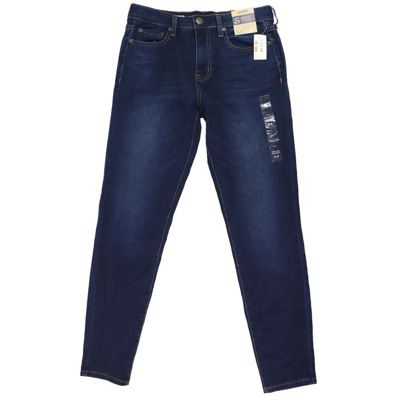 AEROPOSTALE Seriously Stretchy High Rise Jeggings - Blue Denim (Size: 8R)