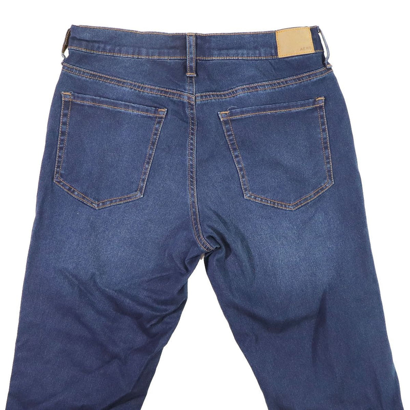 AEROPOSTALE Seriously Stretchy High Rise Jeggings - Blue Denim (Size: 8R)