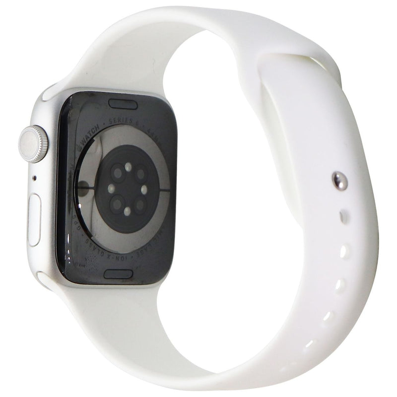 Apple Watch Series 6 (GPS Only) - 44mm Silver Aluminum/White Sport Band (A2292) - Apple - Simple Cell Shop, Free shipping from Maryland!