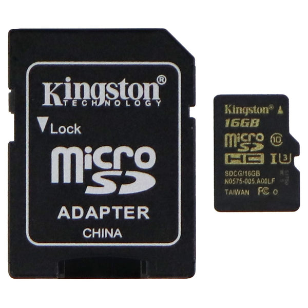 Kingston Digital 16GB Micro SDHC Class U3 UHS-I and SD Adapter - Black - Kingston - Simple Cell Shop, Free shipping from Maryland!