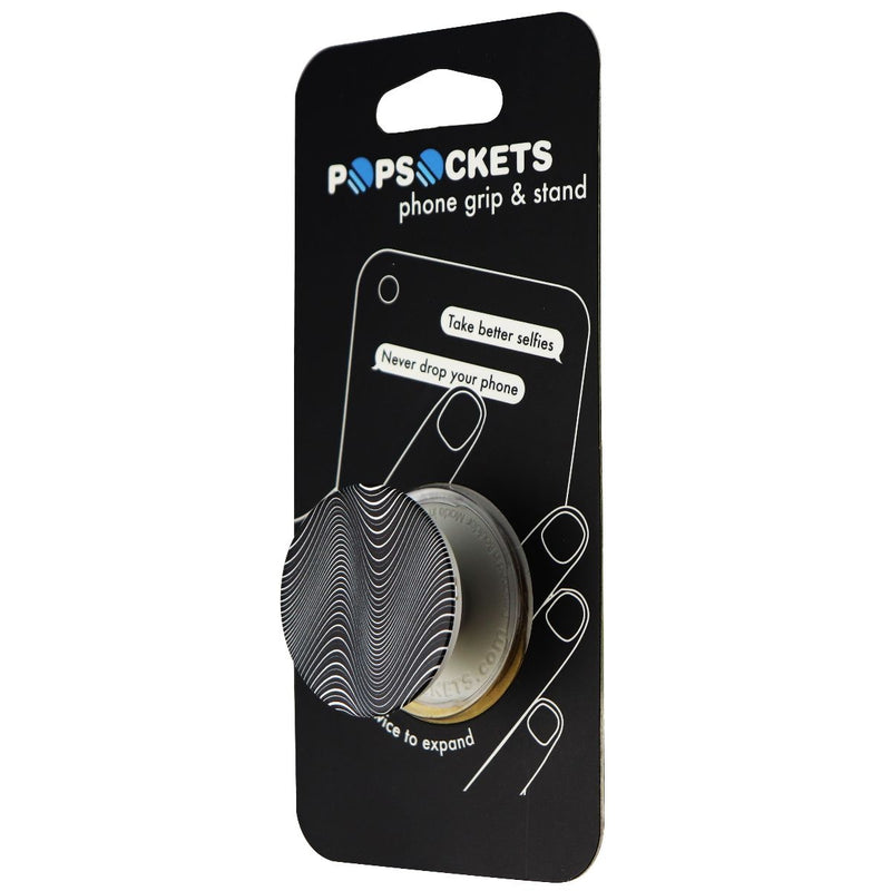 PopSockets: Collapsible Grip & Stand for Phones and Tablets - Black/White Wave - PopSockets - Simple Cell Shop, Free shipping from Maryland!