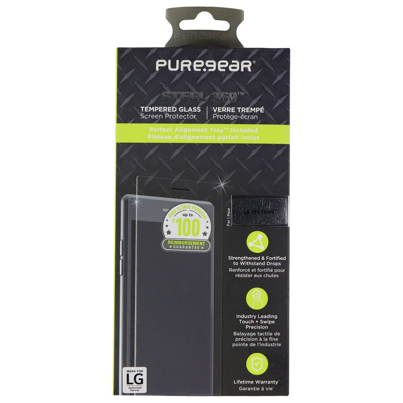 PureGear Steel 360 Tempered Glass + Install Tray for LG V50 ThinQ - Clear - PureGear - Simple Cell Shop, Free shipping from Maryland!