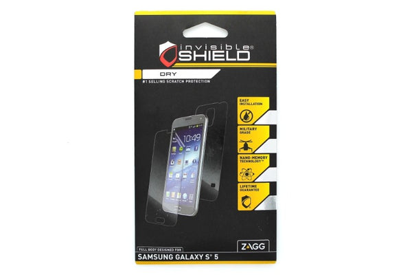 Zagg invisibleSHIELD Dry Full Body Screen Protector for Samsung Galaxy S5 - Zagg - Simple Cell Shop, Free shipping from Maryland!