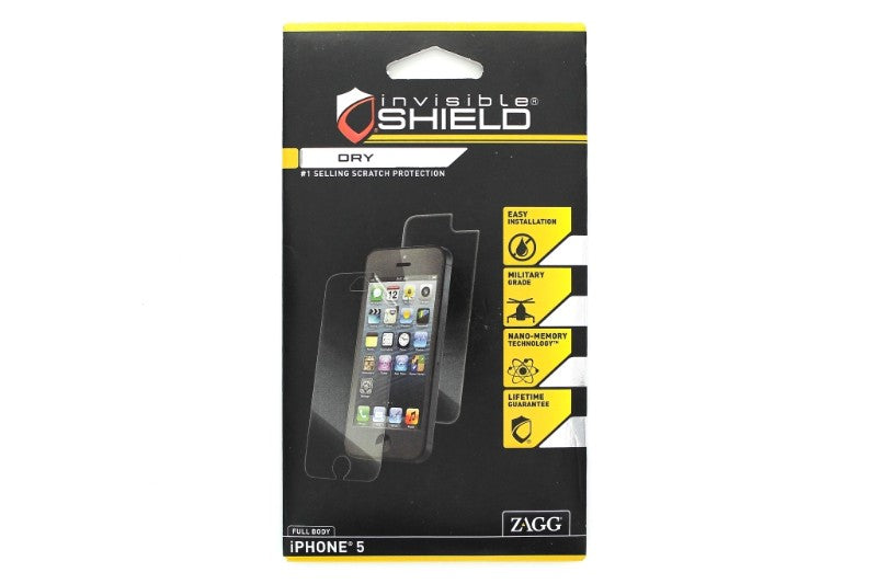 Zagg invisibleSHIELD Dry Full Body Screen Protector for Apple iPhone 5 - Zagg - Simple Cell Shop, Free shipping from Maryland!
