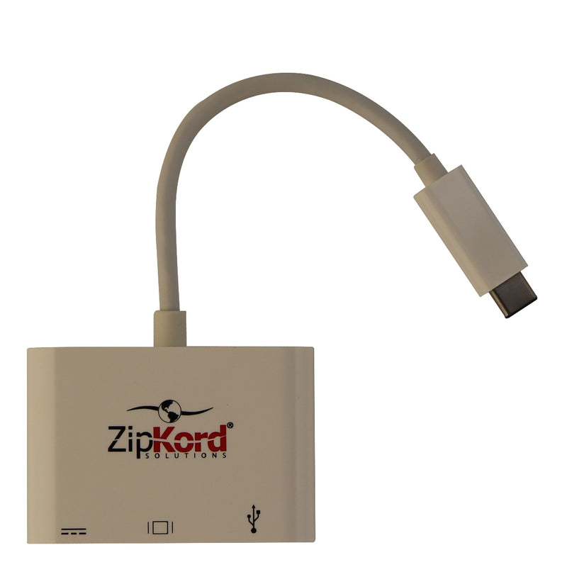 ZipKord 3-Port USB-C Mini-Hub with HDMI and USB 3.1 for Type C Devices - White - Zipkord - Simple Cell Shop, Free shipping from Maryland!