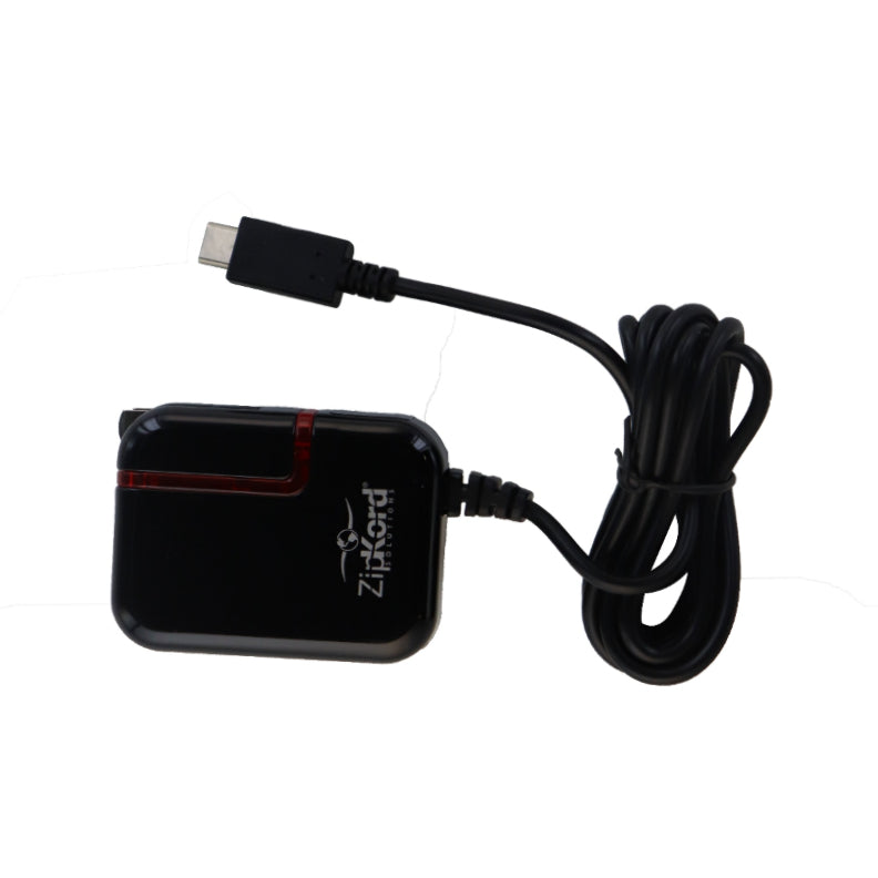 ZipKord 5-Foot 3-Amp Wired Wall Charger with USB-C (Type C) Connector - Black - ZipKord - Simple Cell Shop, Free shipping from Maryland!