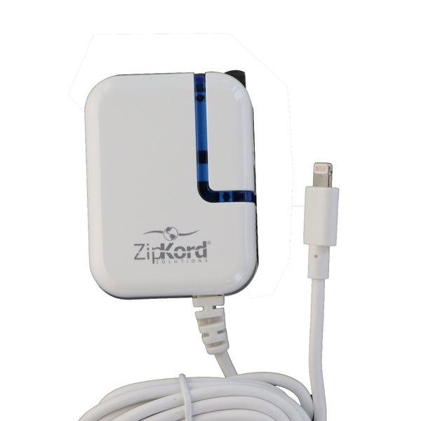 ZipKord Wired Wall Charger for iPhones - White - ZipKord - Simple Cell Shop, Free shipping from Maryland!