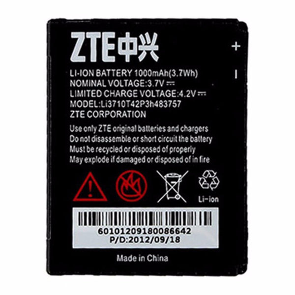 ZTE ASPECT F555, ALTAIR Z431 1000 mAh Battery - Li3710T42P3h483757 - ZTE - Simple Cell Shop, Free shipping from Maryland!