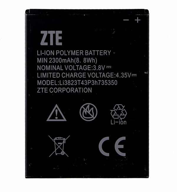 ZTE (3.8V) 2,300mAh Battery for ZTE N9835/N986 (Li3823T43P3h735350) - ZTE - Simple Cell Shop, Free shipping from Maryland!