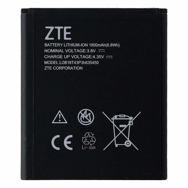 ZTE 1800mAh Lithium-ion Replacement Battery 3.8V - Li3818T43P3h635450 - ZTE - Simple Cell Shop, Free shipping from Maryland!