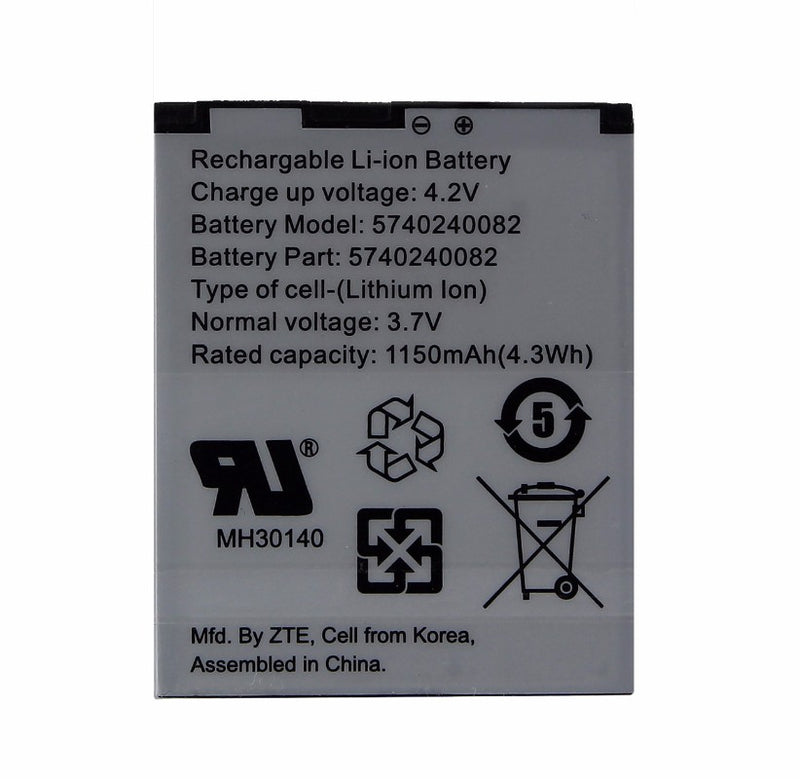 Replacement ZTE 1050 mAh Battery (5740240082) for Cricket TXTM8 - ZTE - Simple Cell Shop, Free shipping from Maryland!