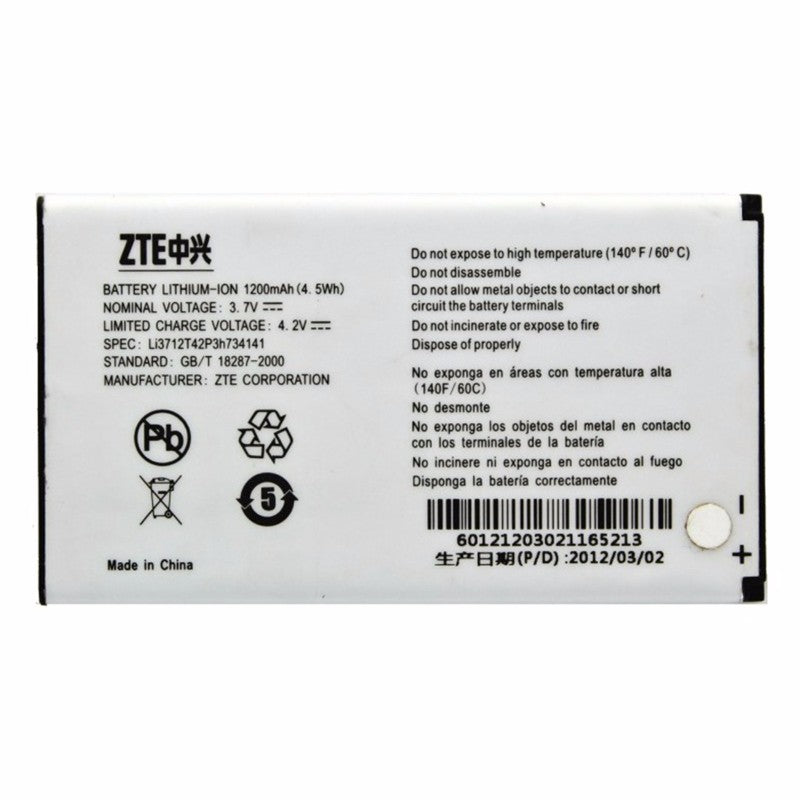 OEM ZTE Li3712T42P3h734141 1200 mAh Replacement Battery for ZTE X500 - ZTE - Simple Cell Shop, Free shipping from Maryland!